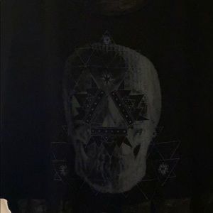 Geometric and Skull design tie crop top